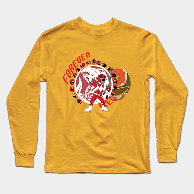 Forever Red Long Sleeve T-Shirt by GarBear Designs